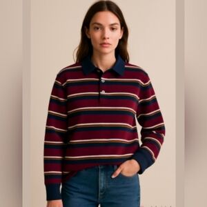 USA Polo Wear stripe rugby polo size XL